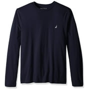 Nautica Men's Long Sleeve Solid Crew Neck T-Shirt, Navy, Large